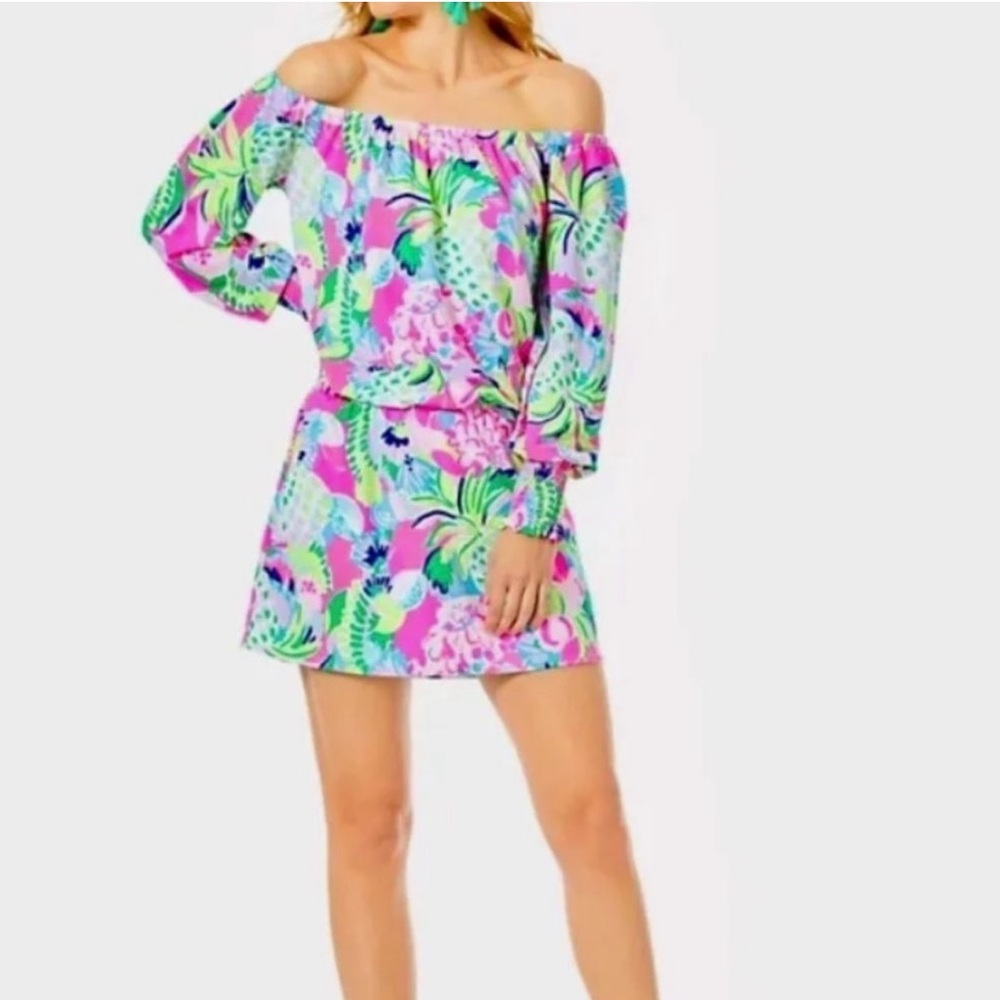 Lilly Pulitzer Lana Skorts Romper in Raise the Bar Print Size XL - Picture 2 of 6